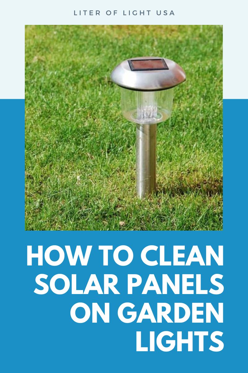 Clean Solar Panels on Garden Lights