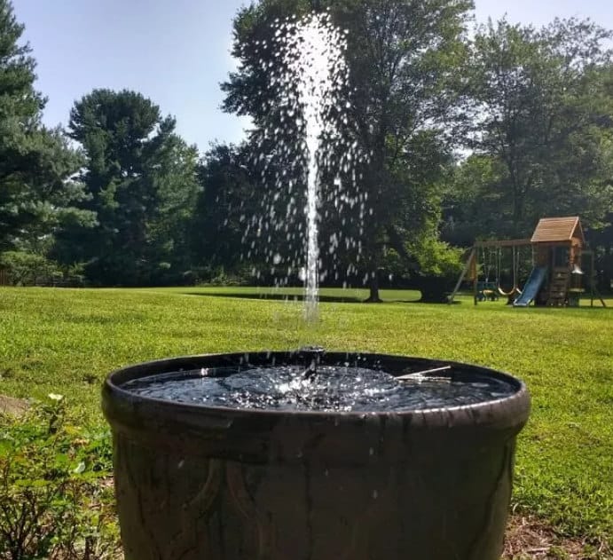 diy solar water fountain