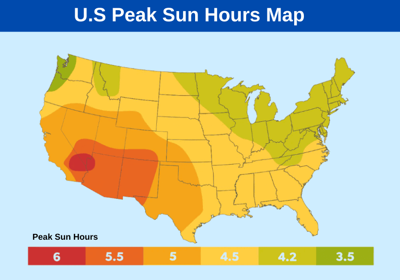 us Peak Sun Hours Map